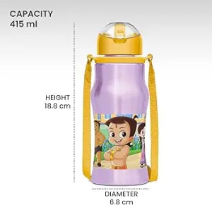 SIPMATE Chhota Bheem Stainless Steel Kids Water Bottle 450 ml