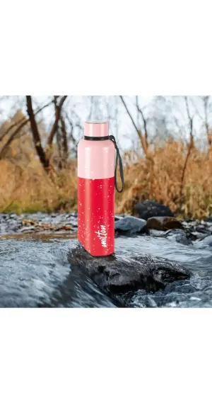 Ancy 1000 Thermosteel Water Bottle, ISI Certified, 24 Hr Hot and Cold 1050 ml Steel Flask (Pack of 1, Red)