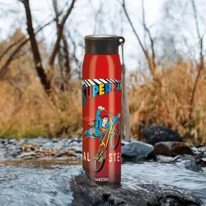 Handy Design Stainless Steel Red Water Bottle (650ml) 