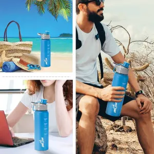 GRIPPER Stainless Steel Water Bottle, 1000ml, BLUE