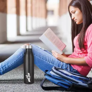 Breeze Stainless Steel Black Colour Water Bottle (1000ml) 