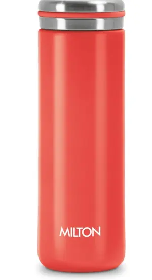 Shiny 300 Thermosteel Water Bottle 300 ml, 24 Hr Hot and Cold I Leak Proof Lid, ISI Certified I Vacuum Insulated I for Office, Gym, School I Red