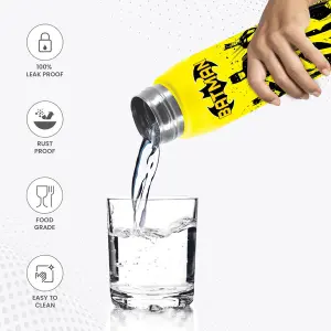 Handy Design Stainless Steel Dark Yellow Colour Water Bottle (850ml) 