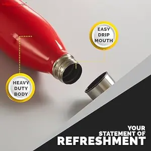 PLAIN LID BOTTLES RED SHINE COLOUR 800 ML