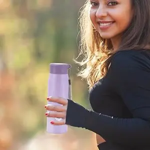 Handy Stainless Steel Sipper  Purple Colour Water Bottle (650 ML) 