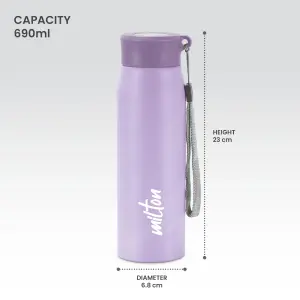 Handy Stainless Steel Sipper  Purple Colour Water Bottle (650 ML) 
