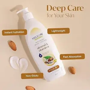 MEGLOW  500ml Body Lotion (Almond & Vit.E)