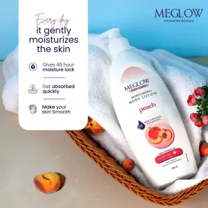 MEGLOW  500ml Body Lotion (Peach)