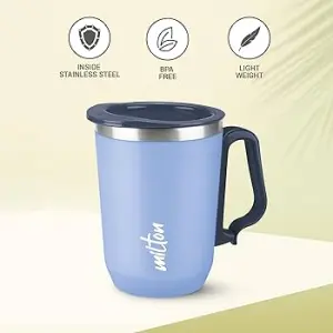 Cool Touch Coastal Coffee Mug Double Walled 350 ml Blue 