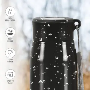 Handy Stainless Steel Sipper  Black Colour Water Bottle (850 ML) 