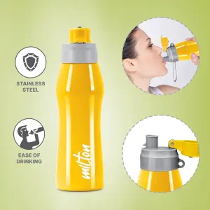 ACTIVE Stainless Steel Water Bottle, 1000ml, Yellow