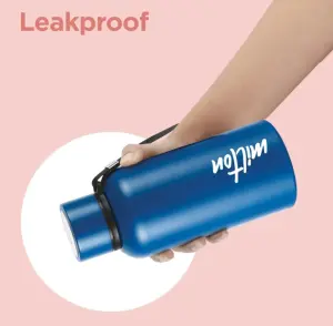 Aura 500 Thermosteel Water Bottle, ISI Certified, 24 Hr Hot and Cold 500ml Steel Flask (Pack of 1, Blue)