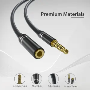 AUX STAR  1.8 AUXILIARY CABLE  ULTRA HIGH STEREO AUDIO CABLE