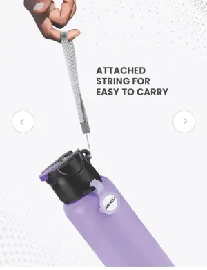  SIPSTAR - Stainless Steel Sipper Purple Colour Water Bottle 600 ml