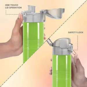 VOGUE Stainless Steel Parrot Green Colour Water Bottle 500 ml
