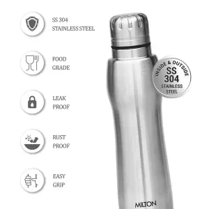 Elate Stainless Steel Water Bottle silver colour (750 ml) 