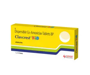 Clavcrest KID  (Dispersible Co-Amoxiclav Tablets BP ) 10 tabs