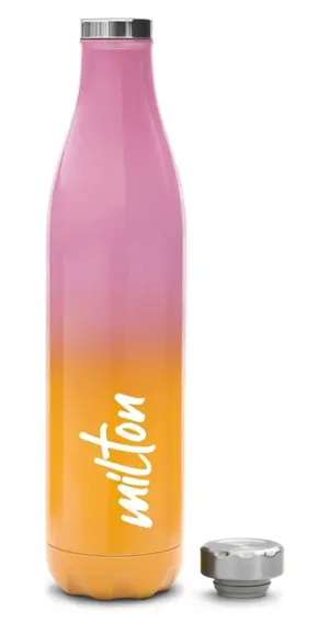 PRUDENT-350 Thermosteel Hot & Cold Water Bottle 360 ml Steel Bottle (Pack of 1, Pink, Orange)