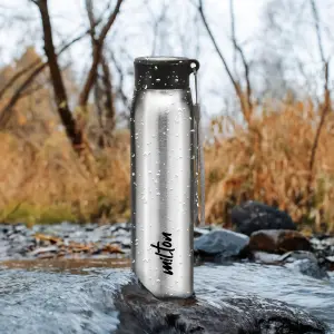Handy Stainless Steel Sipper Silver Colour Water Bottle (850 ML) 
