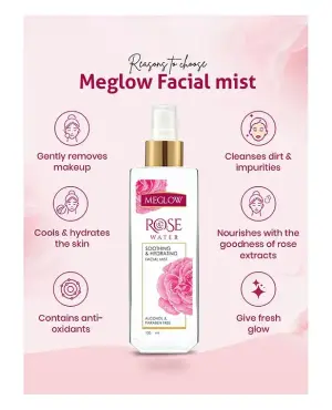 MEGLOW 100ml Rose Water