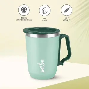 Cool Touch Coastal Coffee Mug Double Walled 350 ml Aqua Green 