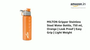 GRIPPER Stainless Steel Water Bottle, 750 ml, Orange