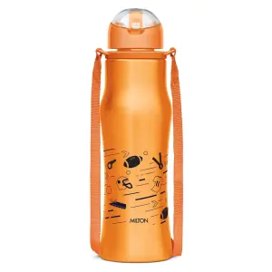 GAIETY  Stainless Steel Sipper Orange Colour Water Bottle 650 ml