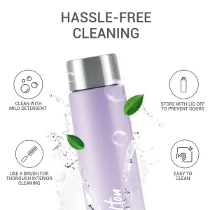 Bitsy Stainless Steel Light Purple Colour Water Bottle 450 ml 