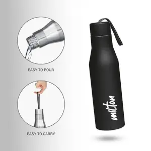 Super Stainless Steel Water Bottle Black Colour (750 ml) 