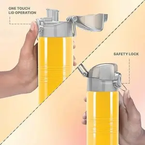 VOGUE Stainless Steel Yellow Colour Water Bottle 750 ml