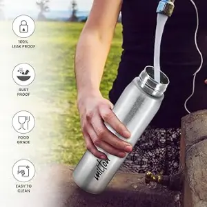 Handy Stainless Steel Sipper Silver Colour Water Bottle (850 ML) 