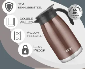 Milton Bistro 1100 Thermosteel Carafe, 1000 ml, Brown