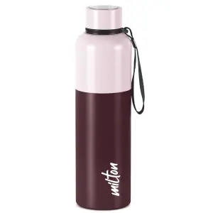 Ancy 1000 Thermosteel Water Bottle, ISI Certified, 24 Hr Hot and Cold 1000ml Steel Flask (Pack of 1, Brown)