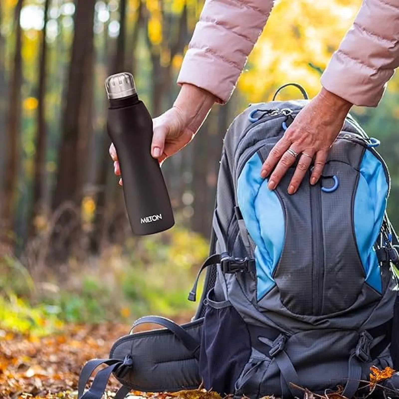 Elate Stainless Steel Water Bottle Black Colour (1000 ML) 