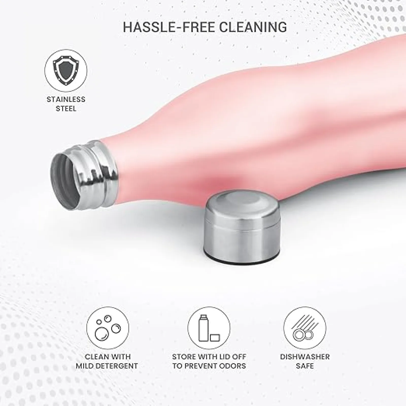 Campa Stainless Steel Water Bottle Pink Colour (800 ml) 