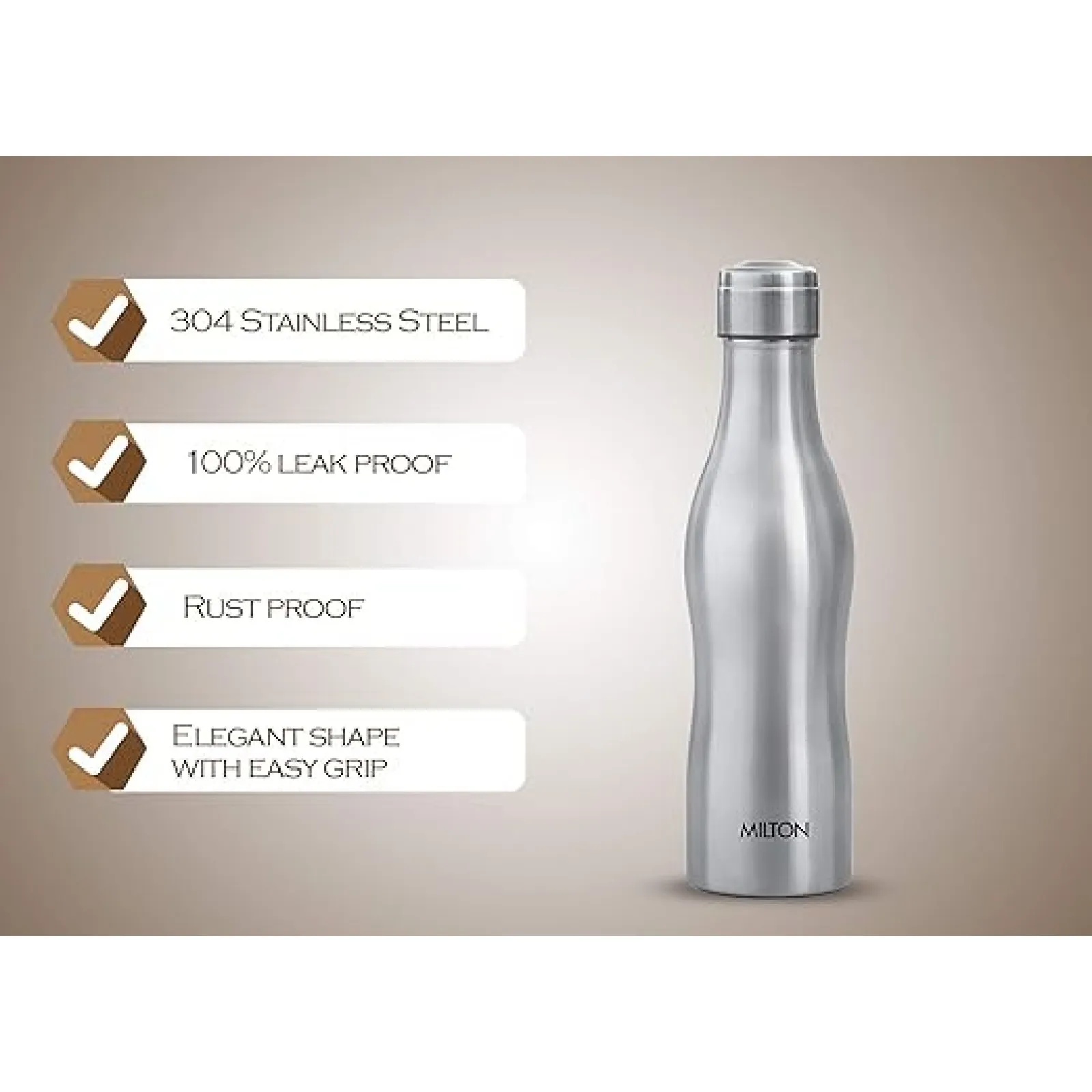 Campa Stainless Steel Water Bottle Silver Colour (800 ml) 