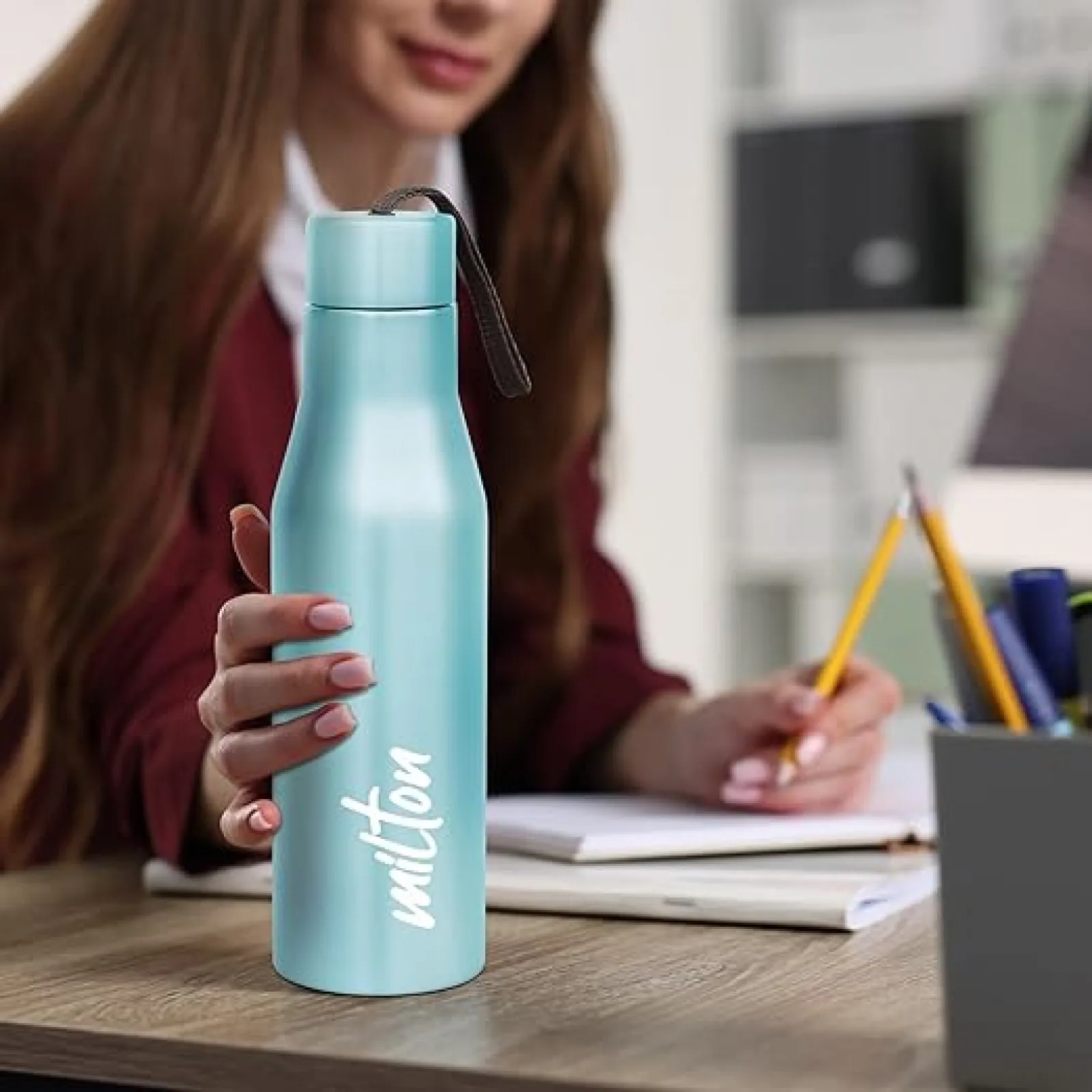 Super Stainless Steel Water Bottle Sky Blue Colour (750 ml) 
