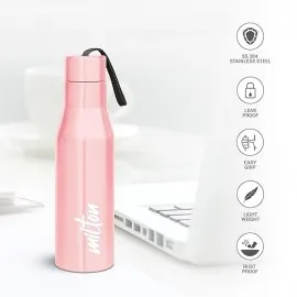 Super Stainless Steel Water Bottle Pink Colour (750ml) 