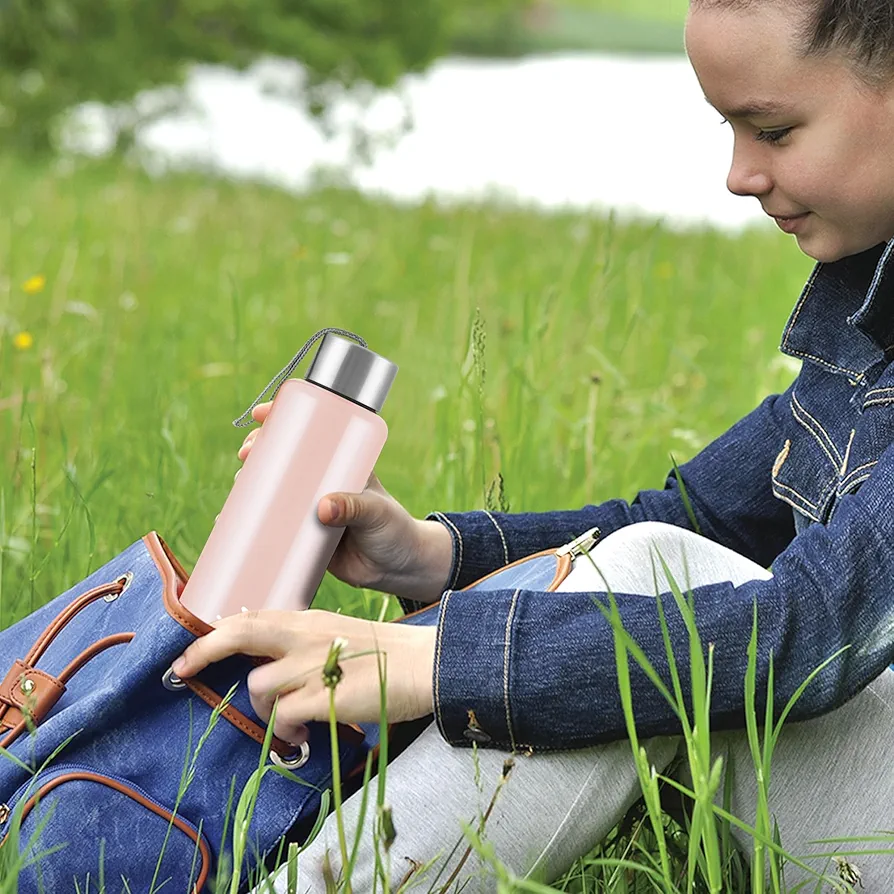 Glim Stainless Steel Pink Colour Water Bottle (1000 ml) 