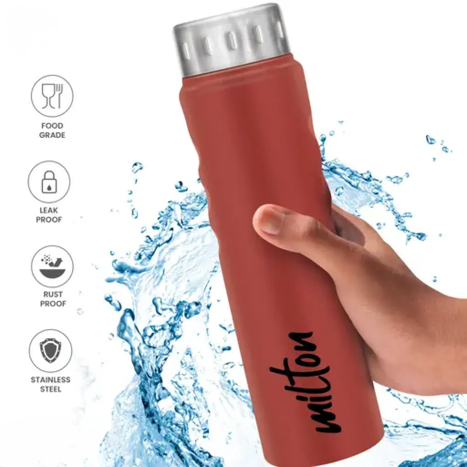STREAM Stainless Steel Red Colour Water Bottle 750 ml