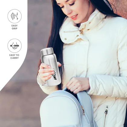 Aqua Stainless Steel Silver Colour Water Bottle 500 ml 