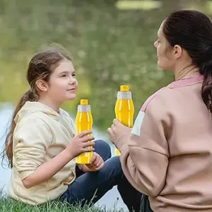 ACTIVE Stainless Steel Water Bottle, 750ml, Yellow