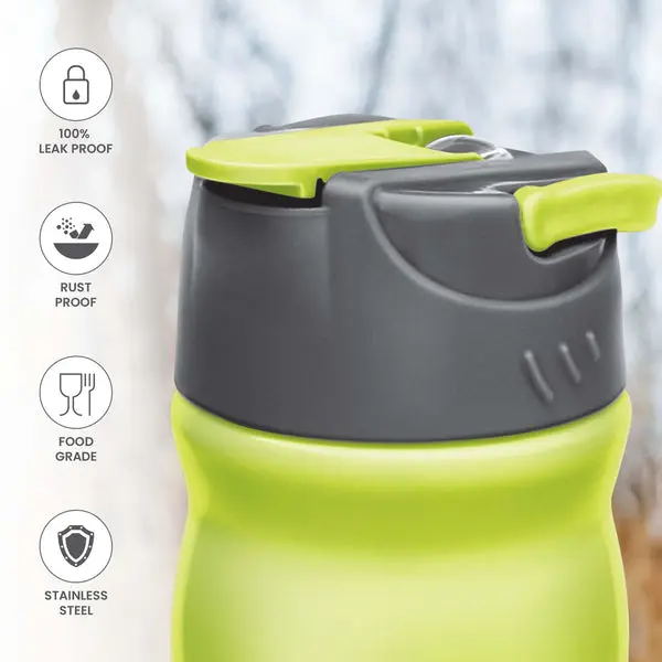 MAX - Stainless Steel Sipper Green Colour Water Bottle 600ml